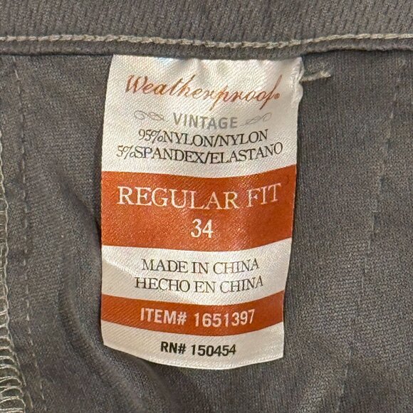 Weatherproof Vintage Performance Lightweight Activewear Golf Shorts Gray W34 - Picture 7 of 7